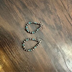 Navajo Beads and Turquoise Earrings